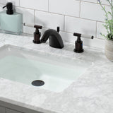Kaiser Two-Handle 3-Hole Deck Mount Widespread Bathroom Faucet with Retail Pop-Up Drain