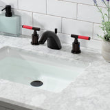 Kaiser Two-Handle 3-Hole Deck Mount Widespread Bathroom Faucet with Retail Pop-Up Drain