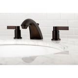 NuvoFusion Two-Handle 3-Hole Deck Mount Widespread Bathroom Faucet with Pop-Up Drain