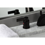 NuvoFusion Two-Handle 3-Hole Deck Mount Widespread Bathroom Faucet with Pop-Up Drain