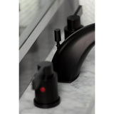 NuvoFusion Two-Handle 3-Hole Deck Mount Widespread Bathroom Faucet with Pop-Up Drain