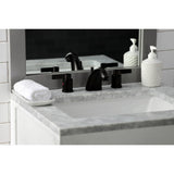 NuvoFusion Two-Handle 3-Hole Deck Mount Widespread Bathroom Faucet with Pop-Up Drain