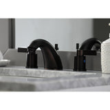 NuvoFusion Two-Handle 3-Hole Deck Mount Widespread Bathroom Faucet with Pop-Up Drain
