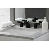 NuvoFusion Two-Handle 3-Hole Deck Mount Widespread Bathroom Faucet with Pop-Up Drain