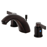 NuvoFusion Two-Handle 3-Hole Deck Mount Widespread Bathroom Faucet with Pop-Up Drain