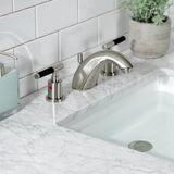 Kaiser Two-Handle 3-Hole Deck Mount Widespread Bathroom Faucet with Retail Pop-Up Drain