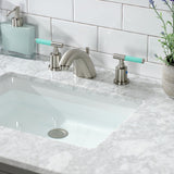 Kaiser Two-Handle 3-Hole Deck Mount Widespread Bathroom Faucet with Retail Pop-Up Drain