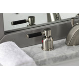 Kaiser Two-Handle 3-Hole Deck Mount Widespread Bathroom Faucet with Retail Pop-Up Drain
