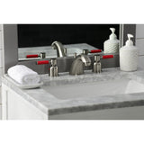 Kaiser Two-Handle 3-Hole Deck Mount Widespread Bathroom Faucet with Retail Pop-Up Drain