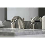 Kaiser Two-Handle 3-Hole Deck Mount Widespread Bathroom Faucet with Retail Pop-Up Drain