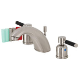 Kaiser Two-Handle 3-Hole Deck Mount Widespread Bathroom Faucet with Retail Pop-Up Drain