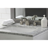 Centurion Two-Handle 3-Hole Deck Mount Widespread Bathroom Faucet with Retail Pop-Up Drain