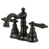 Duchess Double-Handle 3-Hole Deck Mount 4-Inch Centerset Bathroom Faucet with Brass Pop-Up