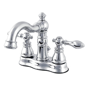 American Classic Two-Handle 3-Hole Deck Mount 4" Centerset Bathroom Faucet with Pop-Up Drain