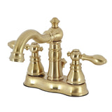 American Classic Two-Handle 3-Hole Deck Mount 4" Centerset Bathroom Faucet with Pop-Up Drain