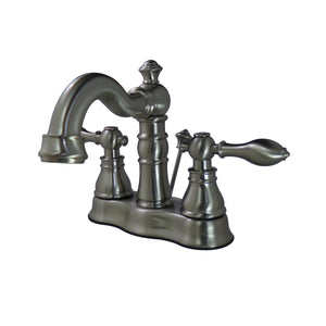 American Classic Double-Handle 3-Hole Deck Mount 4-Inch Centerset Bathroom Faucet with Brass Pop-Up