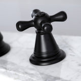 American Classic Two-Handle 3-Hole Deck Mount Widespread Bathroom Faucet with Brass Pop-Up Drain