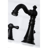 American Classic Two-Handle 3-Hole Deck Mount Widespread Bathroom Faucet with Brass Pop-Up Drain