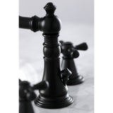 American Classic Two-Handle 3-Hole Deck Mount Widespread Bathroom Faucet with Brass Pop-Up Drain