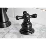 American Classic Two-Handle 3-Hole Deck Mount Widespread Bathroom Faucet with Brass Pop-Up Drain