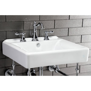 American Classic Two-Handle 3-Hole Deck Mount Widespread Bathroom Faucet with Retail Pop-Up Drain