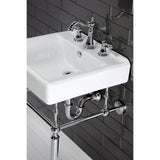 American Classic Two-Handle 3-Hole Deck Mount Widespread Bathroom Faucet with Retail Pop-Up Drain