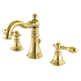American Classic Two-Handle 3-Hole Deck Mount Widespread Bathroom Faucet with Retail Pop-Up Drain