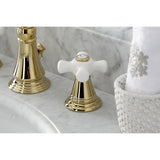 American Classic Two-Handle 3-Hole Deck Mount Widespread Bathroom Faucet with Retail Pop-Up Drain