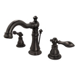 American Classic Two-Handle 3-Hole Deck Mount Widespread Bathroom Faucet with Retail Pop-Up Drain