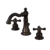American Classic Two-Handle 3-Hole Deck Mount Widespread Bathroom Faucet with Retail Pop-Up Drain