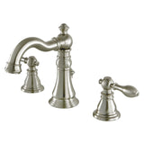American Classic Two-Handle 3-Hole Deck Mount Widespread Bathroom Faucet with Retail Pop-Up Drain