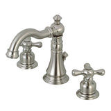 American Classic Two-Handle 3-Hole Deck Mount Widespread Bathroom Faucet with Retail Pop-Up Drain