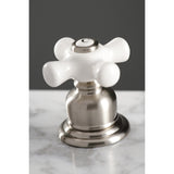 American Classic Two-Handle 3-Hole Deck Mount Widespread Bathroom Faucet with Pop-Up Drain