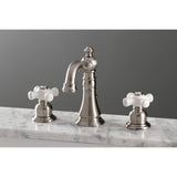 American Classic Two-Handle 3-Hole Deck Mount Widespread Bathroom Faucet with Pop-Up Drain