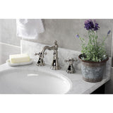 Metropolitan Two-Handle 3-Hole Deck Mount Widespread Bathroom Faucet with Brass Pop-Up Drain