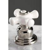 American Classic Two-Handle 3-Hole Deck Mount Widespread Bathroom Faucet with Brass Pop-Up Drain