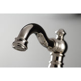 American Classic Two-Handle 3-Hole Deck Mount Widespread Bathroom Faucet with Brass Pop-Up Drain