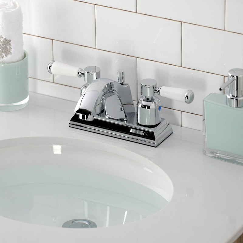 Paris Double-Handle 3-Hole Deck Mount 4-Inch Centerset Bathroom Faucet with Pop-Up Drain