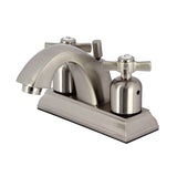 Millennium Double-Handle 3-Hole Deck Mount 4-Inch Centerset Bathroom Faucet with Pop-Up Drain