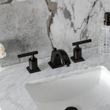 Kaiser Two-Handle 3-Hole Deck Mount Widespread Bathroom Faucet with Pop-Up Drain
