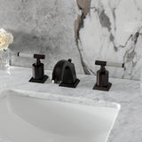 Kaiser Two-Handle 3-Hole Deck Mount Widespread Bathroom Faucet with Pop-Up Drain