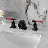Kaiser Two-Handle 3-Hole Deck Mount Widespread Bathroom Faucet with Pop-Up Drain