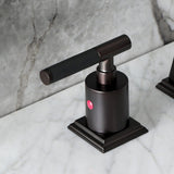 Kaiser Two-Handle 3-Hole Deck Mount Widespread Bathroom Faucet with Pop-Up Drain