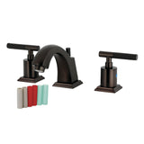 Kaiser Two-Handle 3-Hole Deck Mount Widespread Bathroom Faucet with Pop-Up Drain