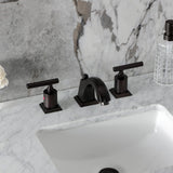 Manhattan Two-Handle 3-Hole Deck Mount Widespread Bathroom Faucet with Pop-Up Drain