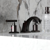 Manhattan Two-Handle 3-Hole Deck Mount Widespread Bathroom Faucet with Pop-Up Drain