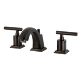 Manhattan Two-Handle 3-Hole Deck Mount Widespread Bathroom Faucet with Pop-Up Drain