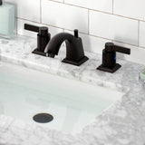 NuvoFusion Two-Handle 3-Hole Deck Mount Widespread Bathroom Faucet with Pop-Up Drain