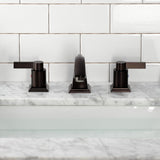 NuvoFusion Two-Handle 3-Hole Deck Mount Widespread Bathroom Faucet with Pop-Up Drain