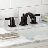 NuvoFusion Two-Handle 3-Hole Deck Mount Widespread Bathroom Faucet with Pop-Up Drain